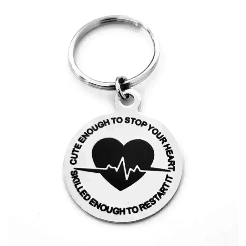 Nurse Cute Enough funny cute quote .... Keychain